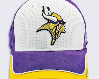 Minnesota Vikings Vintage Y2K Reebok Adjustable Hat - White, Yellow & Purple - Stitched On Logos - NFL Equipment - One Size - FREE SHIPPING