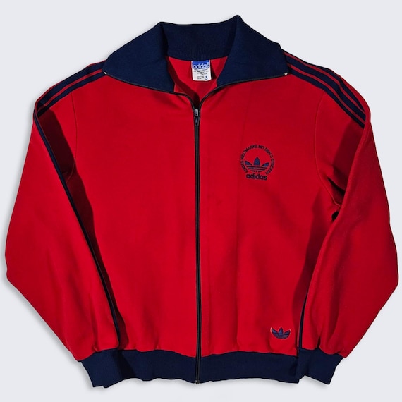 Adidas Vintage 60s West Germany Red Track Jacket - Lightweight Coat - Zipper Closure - Size Men's : Extra Small ( XS ) - FREE SHIPPING