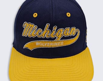 Michigan Wolverines Vintage 90s Starter Tail Sweep Snapback Hat