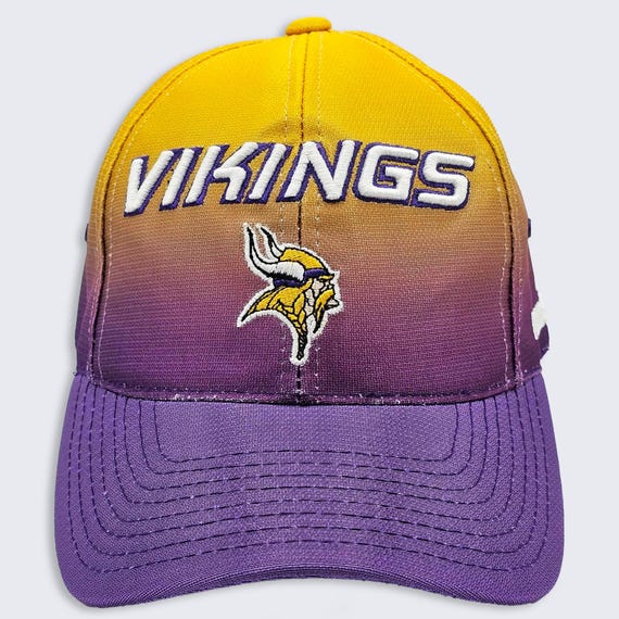 Minnesota Vikings Vintage Y2K Puma Gradient Hat - Yellow & Purple Baseball Style Cap - NFL Pro Line - One Size Fits All - FREE SHIPPING
