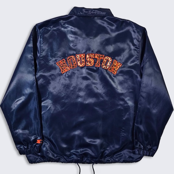 Houston Astros Cheetah Print Starter Coach's Jacket - MLB Baseball Black Label Lightweight Coat - Men's Size : XXL / 2XL - Free SHIPPING