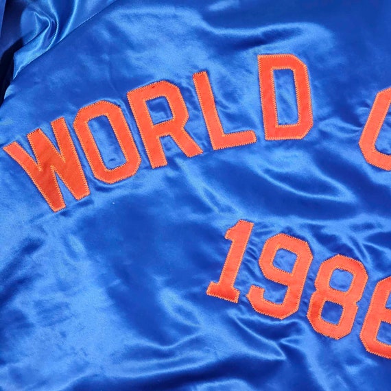 New York Mets Vintage 80s World Series Satin Bomb… - image 9