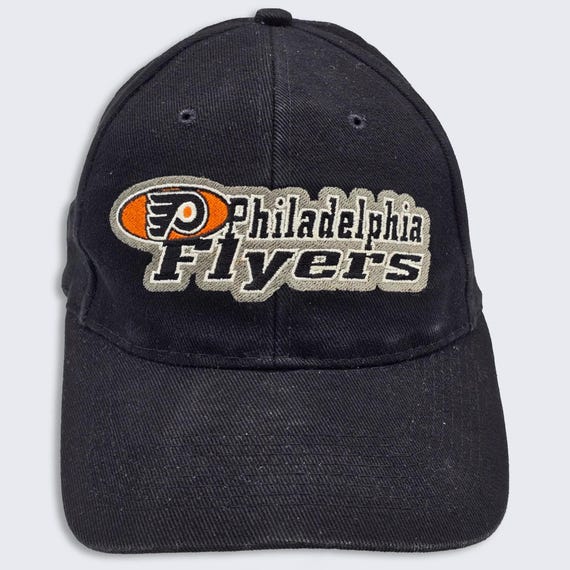 Philadelphia Flyers Vintage 90s Starter Strapback Hat - Black Color Baseball Style Cap - NHL Officially Licensed - One Size - FREE SHIPPING