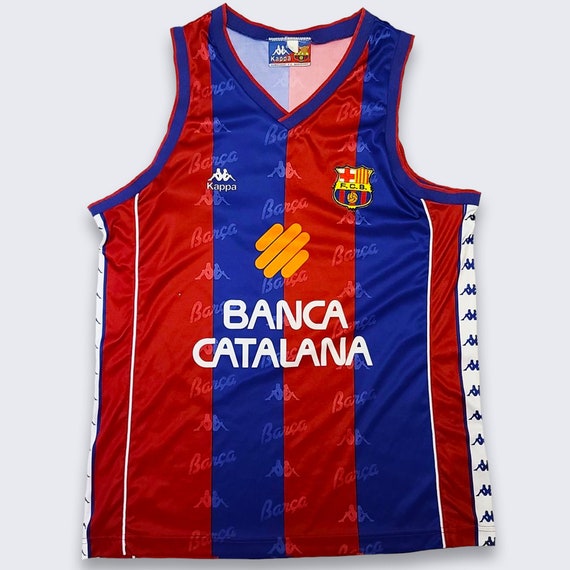 Vintage 90s Barcelona Kappa Basketball Jersey Shir