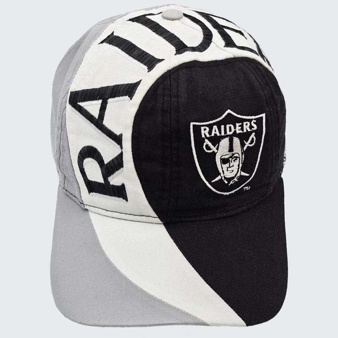 Los Angeles Raiders Vintage 90s Vortex Swirl Highway Snapback Hat