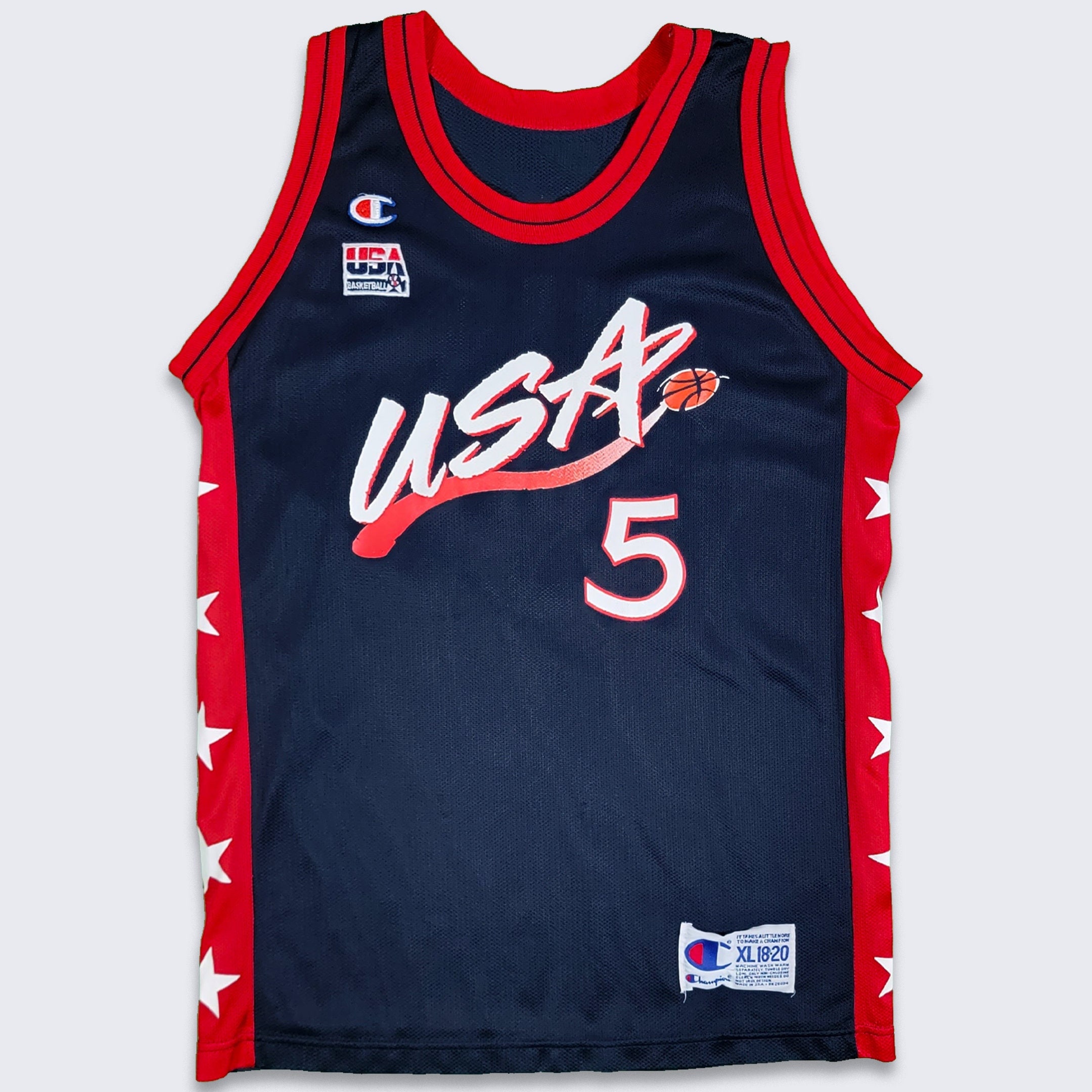 Nike Jersey Adult Extra Large Basketball Blue Satin White Mens