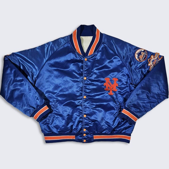 New York Mets Vintage 80s World Series Satin Bomb… - image 2