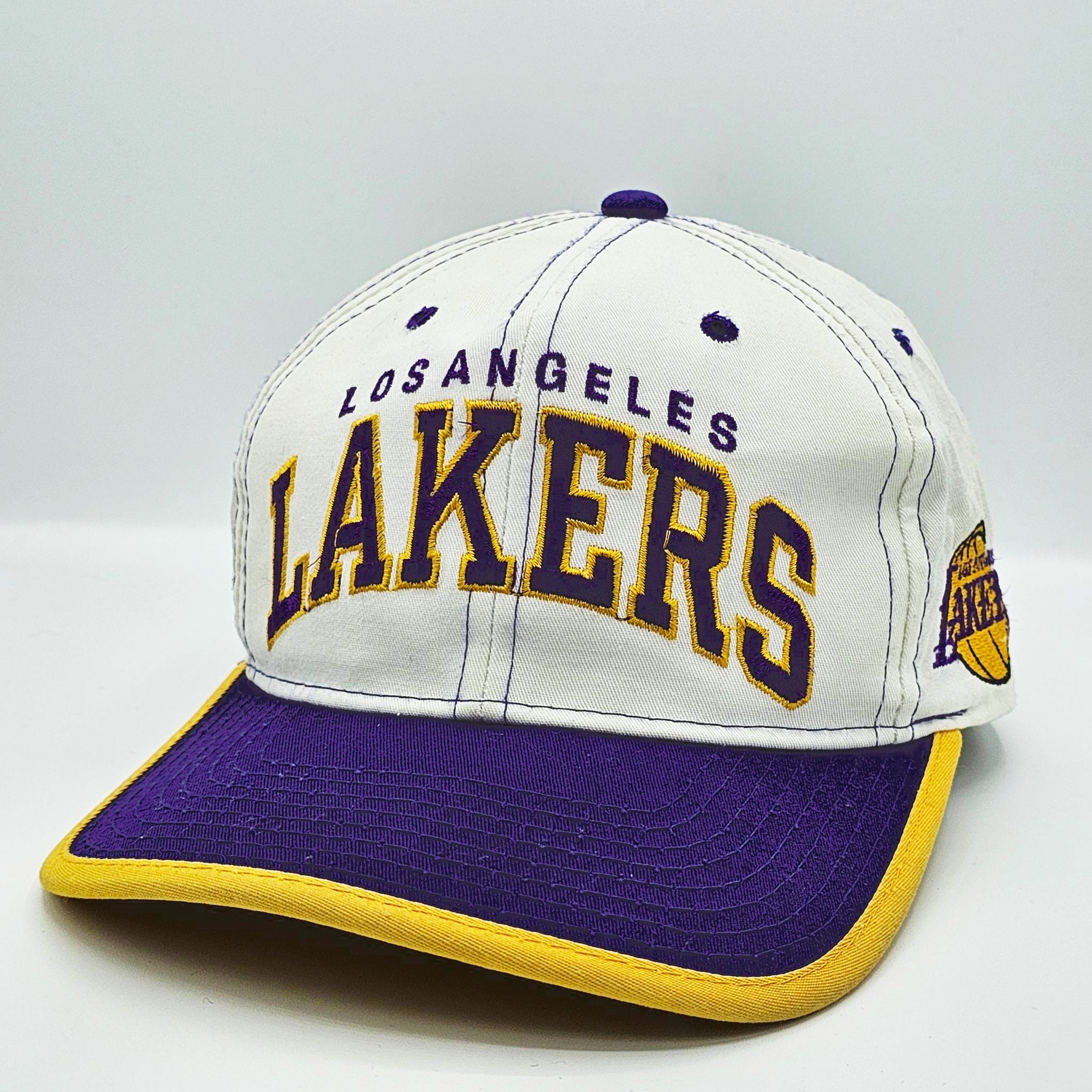 Vintage Los Angeles Lakers Starter Motion Script Snapback Wool Hat NBA Cap  Retro