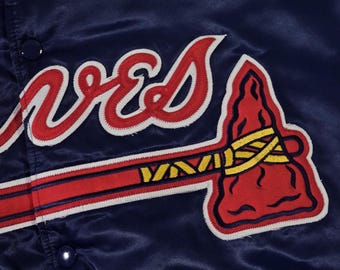 Atlanta Braves Vintage 90s Starter Satin Bomber Jacket - MLB