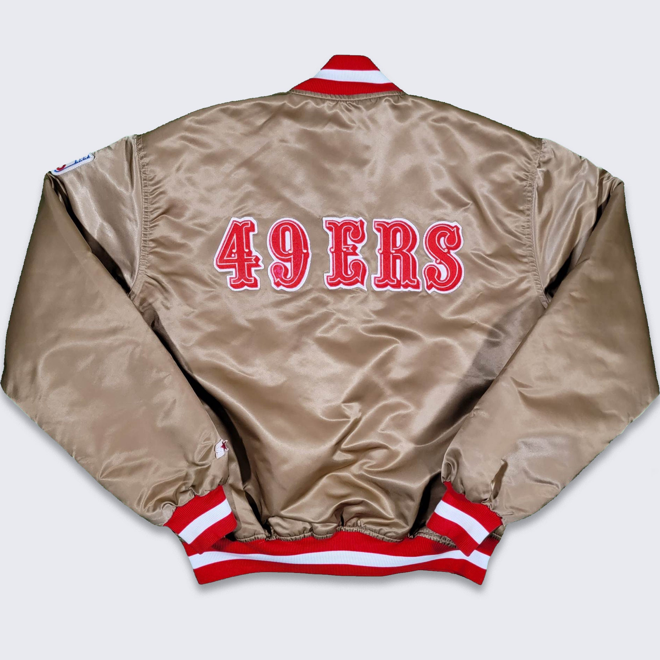 San Francisco 49ers Vintage 80s Starter Satin Bomber Jacket 