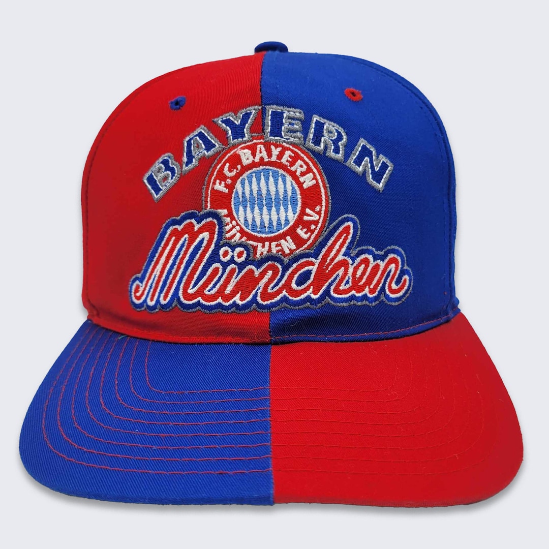 Casquette Vintage Bayern Munich Années 90 - Modèle Rare Bleu Adidas Michael Ballack