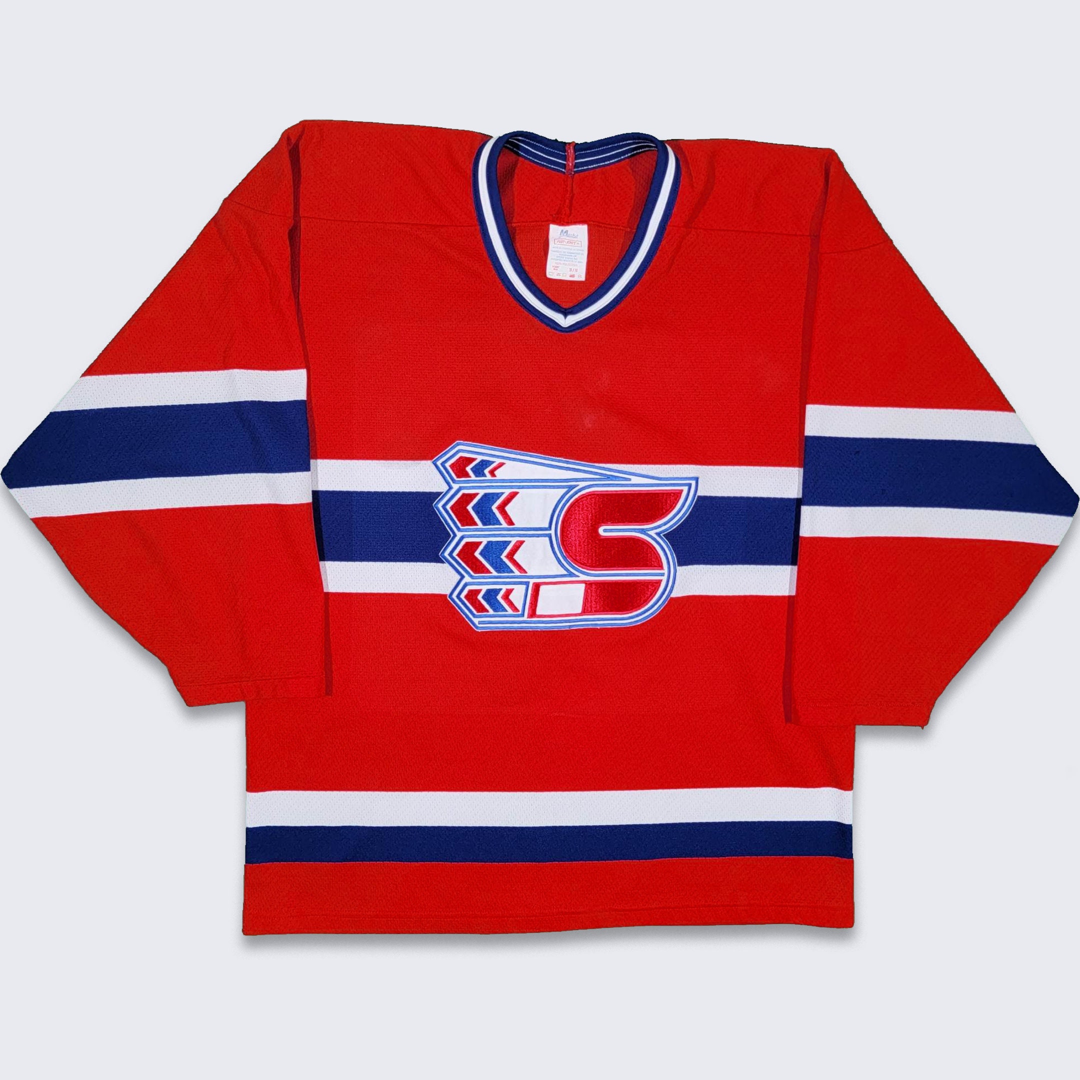 Spokane Chiefs Vintage 80s CCM Hockey Jersey - Red Athletic Shirt - Stitched  on Logo - Made in Canada - Size Men's Medium - FREE Shipping