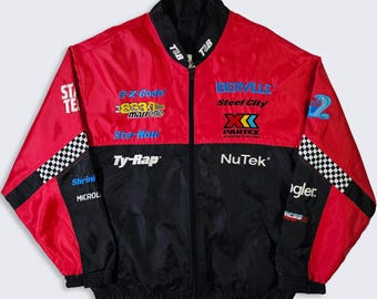 Saxon Racing Team Vintage 90s Rare Design Motorsport Jacket