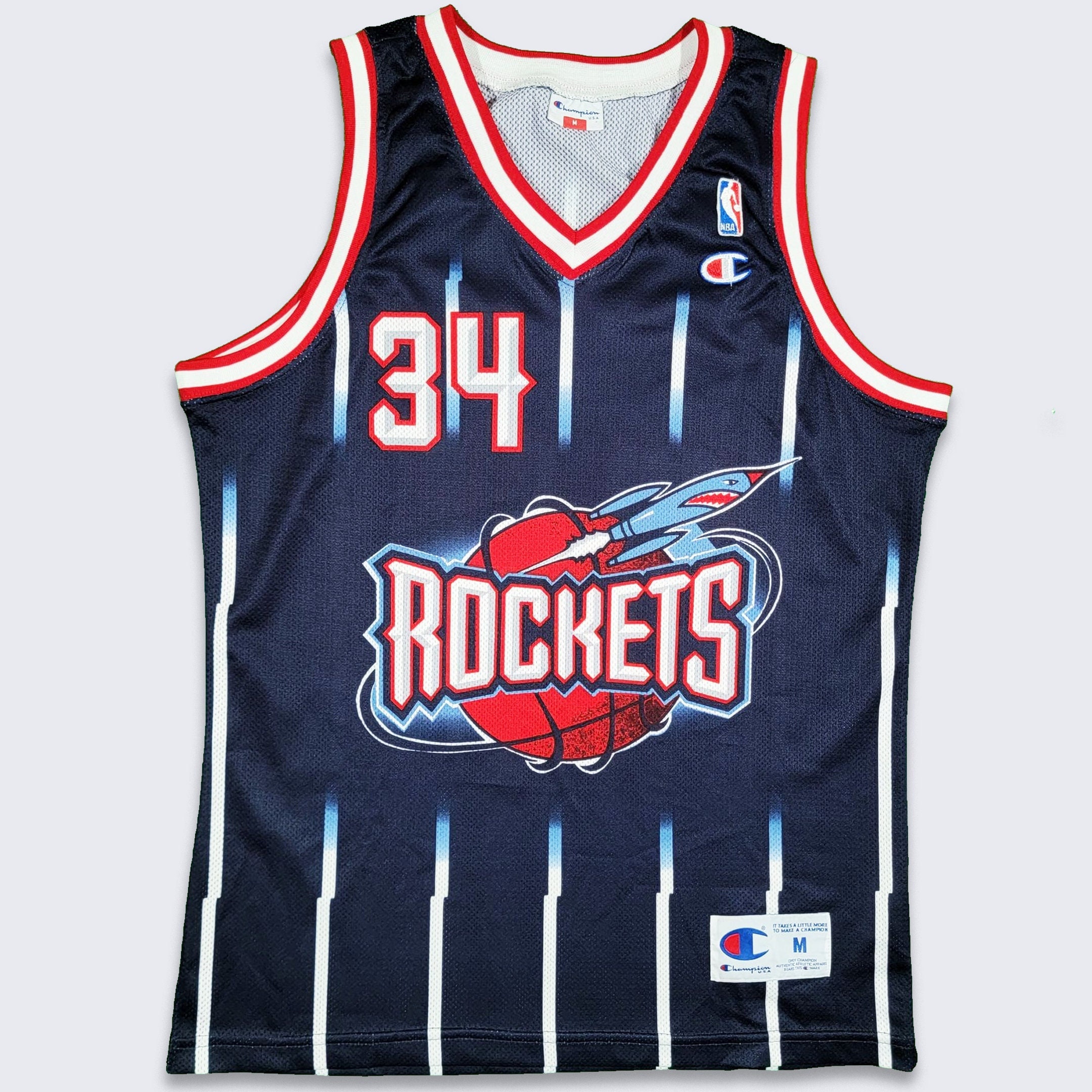 GarageVintageClothes Vintage Houston Rockets NBA Jersey 34 Olajuwon Champion 90s