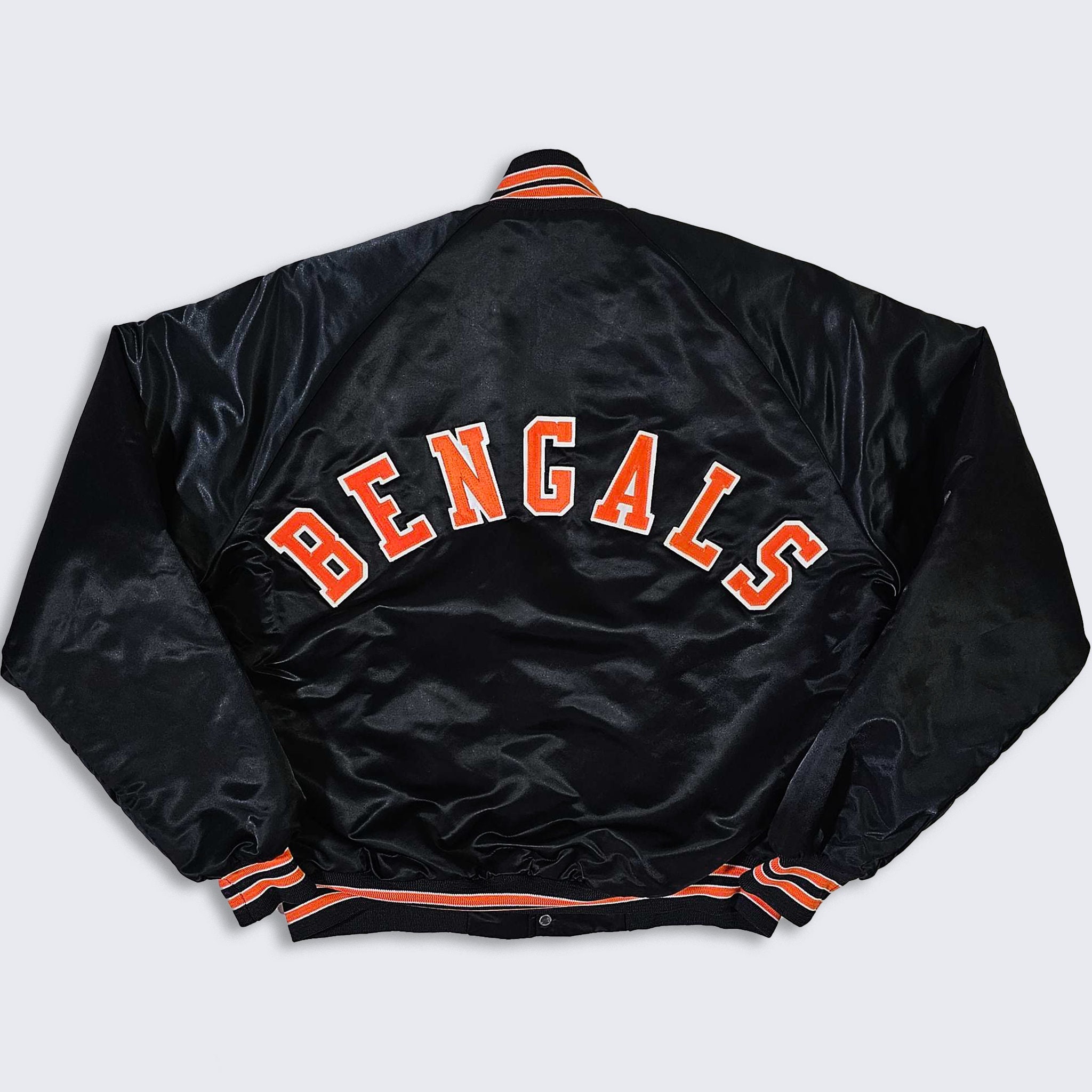 bengals satin bomber jacket