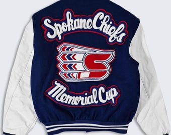 Spokane Chiefs Vintage 90s Memorial Cup Varsity Jacket - WHL Hockey  Holloway Bomber Coat - Chenille Patches - Men's Size: S - Free Shipping