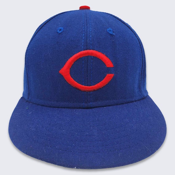 Chicago Cubs Vintage 90s American Needle Fitted Hat - Blue Color Baseball Cap - Made in USA - MLB Licensed  - Size 7 1/8  - Free SHIPPING