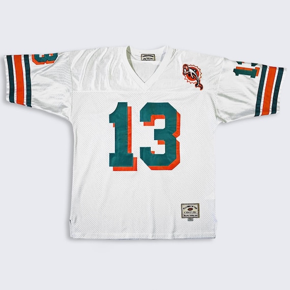 Miami Dolphins Vintage Dan Marino Jeff Hamilton Football Jersey - Stitched - White NFL Uniform Shirt - Size Men's : 2XL - FREE Shipping