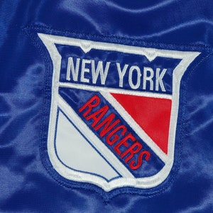 Ny Rangers Lettering Kit New York Rangers Starter Satin Bomber Jacket - NHL Hockey Retro Coat ...