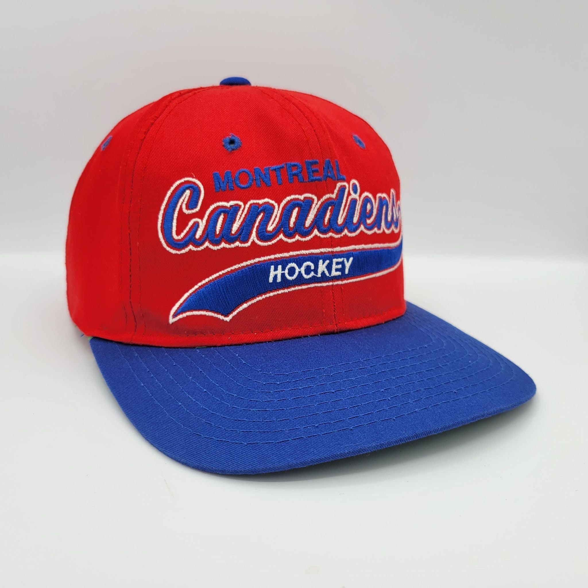 VINTAGE Starter Vancouver Canucks Hat Men One Size Blue Strap Cap NHL Hockey