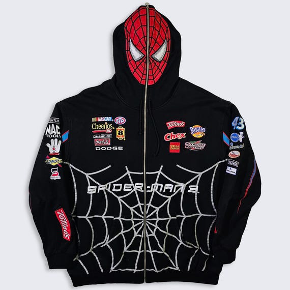 Spider Man 3 Vintage Y2K NASCAR Jeff Hamilton Hoodie Sweatshirt
