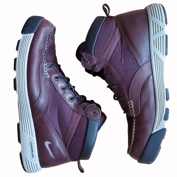 Maroon Nike ACG Lunarlon Boots Hightop 