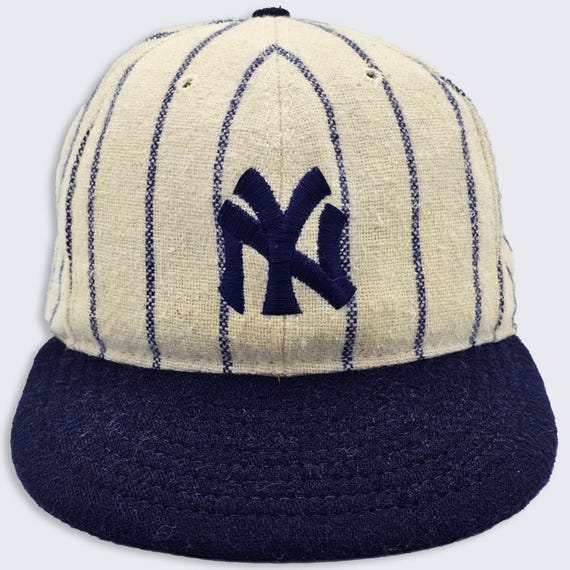 New York Yankees Vintage 80s Annco Pinstripe Snapback Hat - MLB Baseball Officially Licensed - Made in USA - One Size - FREE Shipping
