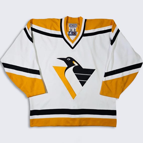 Pittsburgh Penguins Vintage 90s Starter Authentic Hockey Jersey - Fight Strap - Center Ice - Men's Size : Extra Large ( XL ) - Free Shipping