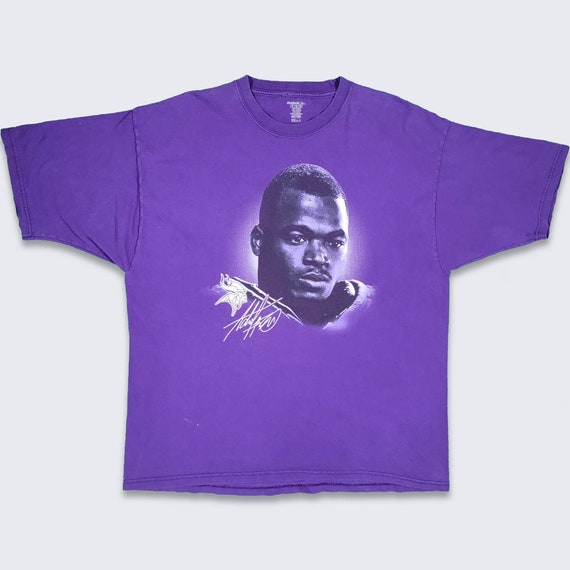 Minnesota Vikings Adrian Peterson Reebok T-Shirt - NFL Football Purple Portrait Tee - Very Rare - 100% Cotton - Size XL - Free Shipping