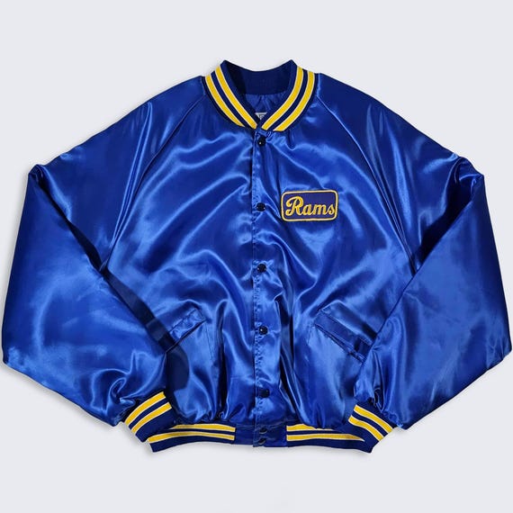 Los Angeles Rams Vintage 90s Satin LA Bomber Jacket - NFL Football