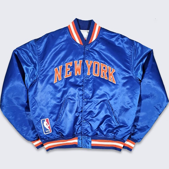 Vintage New York Rangers Satin Bomber Jacket Size Large 90s 