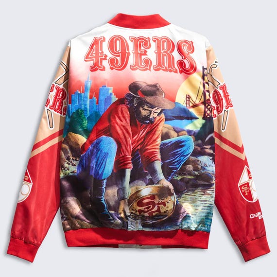 San Francisco 49ers Retro NWT Chalk Line Fanimation Jacket - Deadstock - New with Tags ( NWT ) - Size Men's : 2XL / XXL - Free Shipping