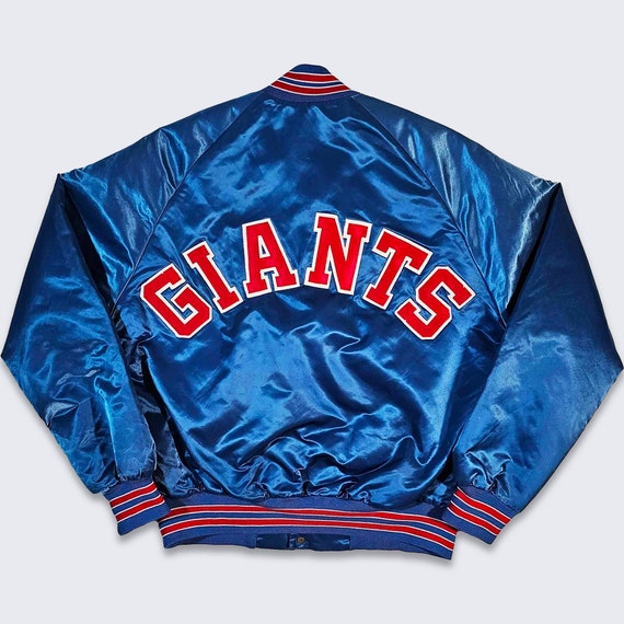 New York Giants Vintage 80s Chalk Line Satin Bomb… - image 1