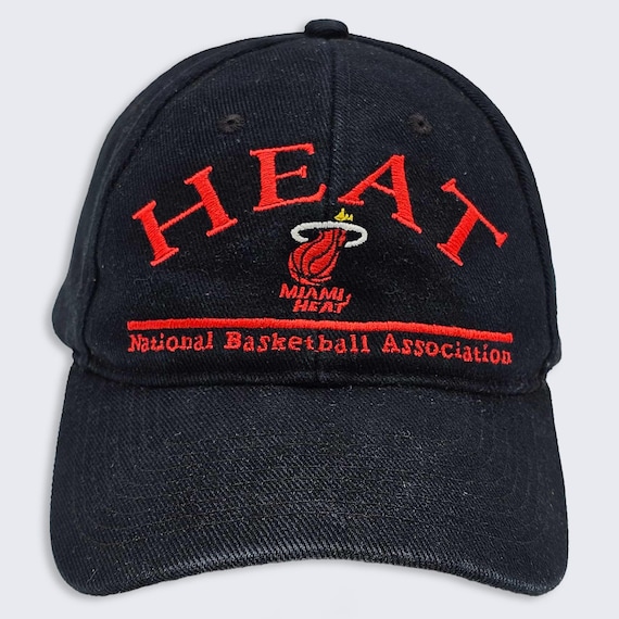 Miami Heat Vintage 90s Drew Pearson Dad Hat - NBA Official Licensed Product - Black Color Baseball Cap - One Size Fits All - FREE SHIPPING