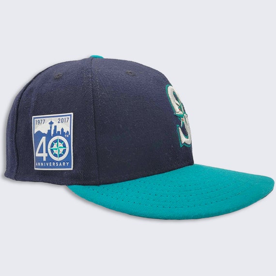 Seattle Mariners New Era 40th Anniversary Fitted Hat - MLB Authentic Collection - Official On-Field Cap - 7 1/4 ( 57.7 cm ) - FREE SHIPPING