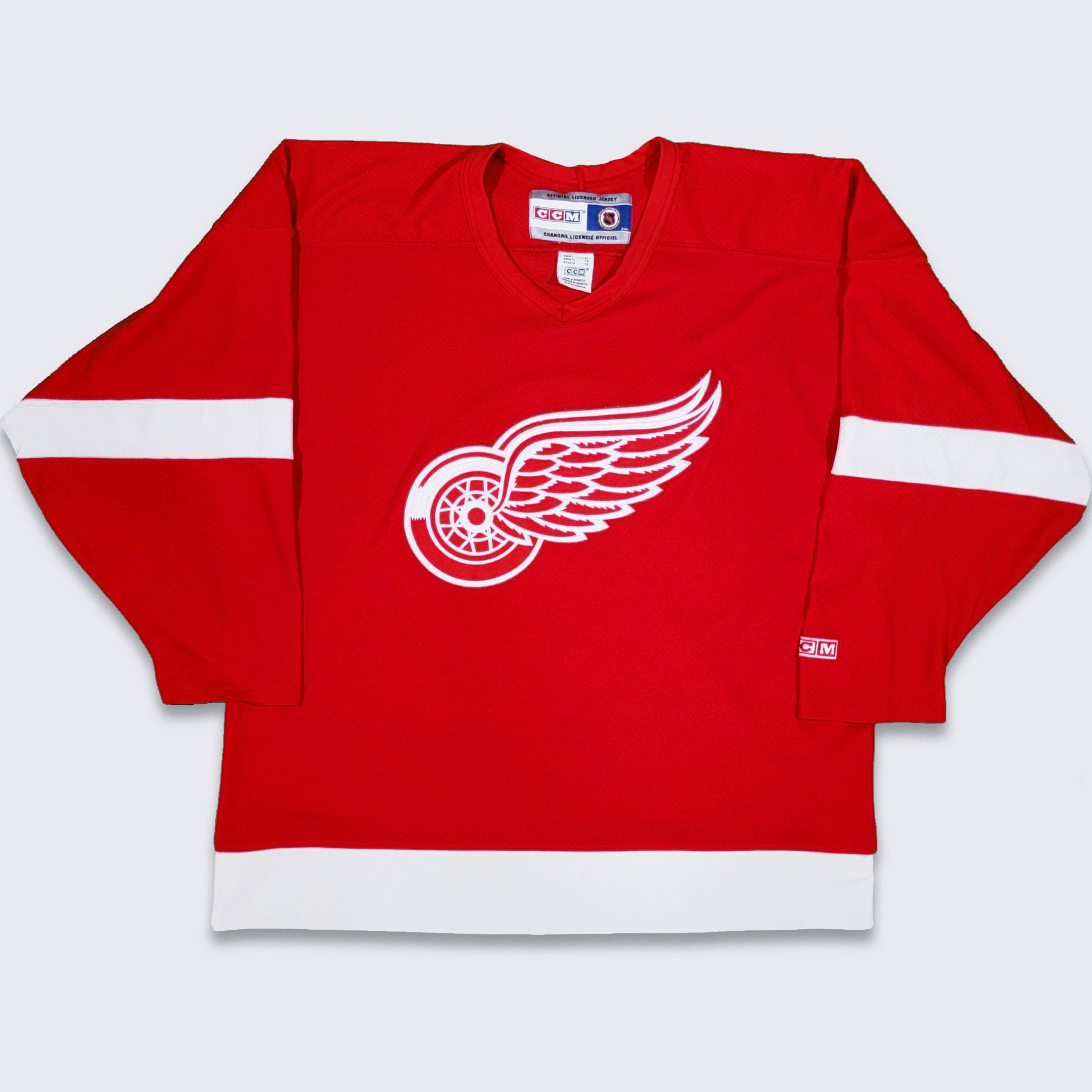 Detroit Red Wings Original CCM Authentic Home White BLANK Jersey