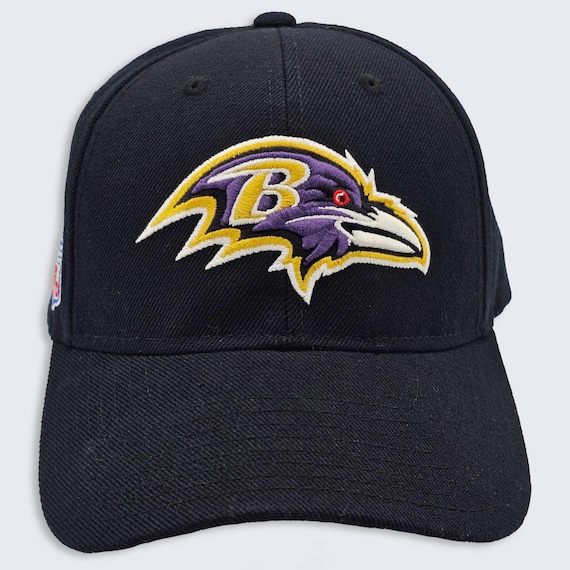 Baltimore Ravens Vintage Y2K Reebok Strapback Hat - Black Color Cap - NFL Team Apparel On Field - One Size Fits All - FREE SHIPPING
