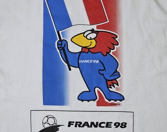 90s フランスW杯Tシャツ サッカー 90's】 サッカー ワールドカップ フランス 半袖Tシャツ | 古着屋dp