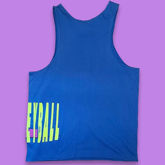 Vintage Nike Volleyball Tank Top Shirt - 90s Neon… - image 2
