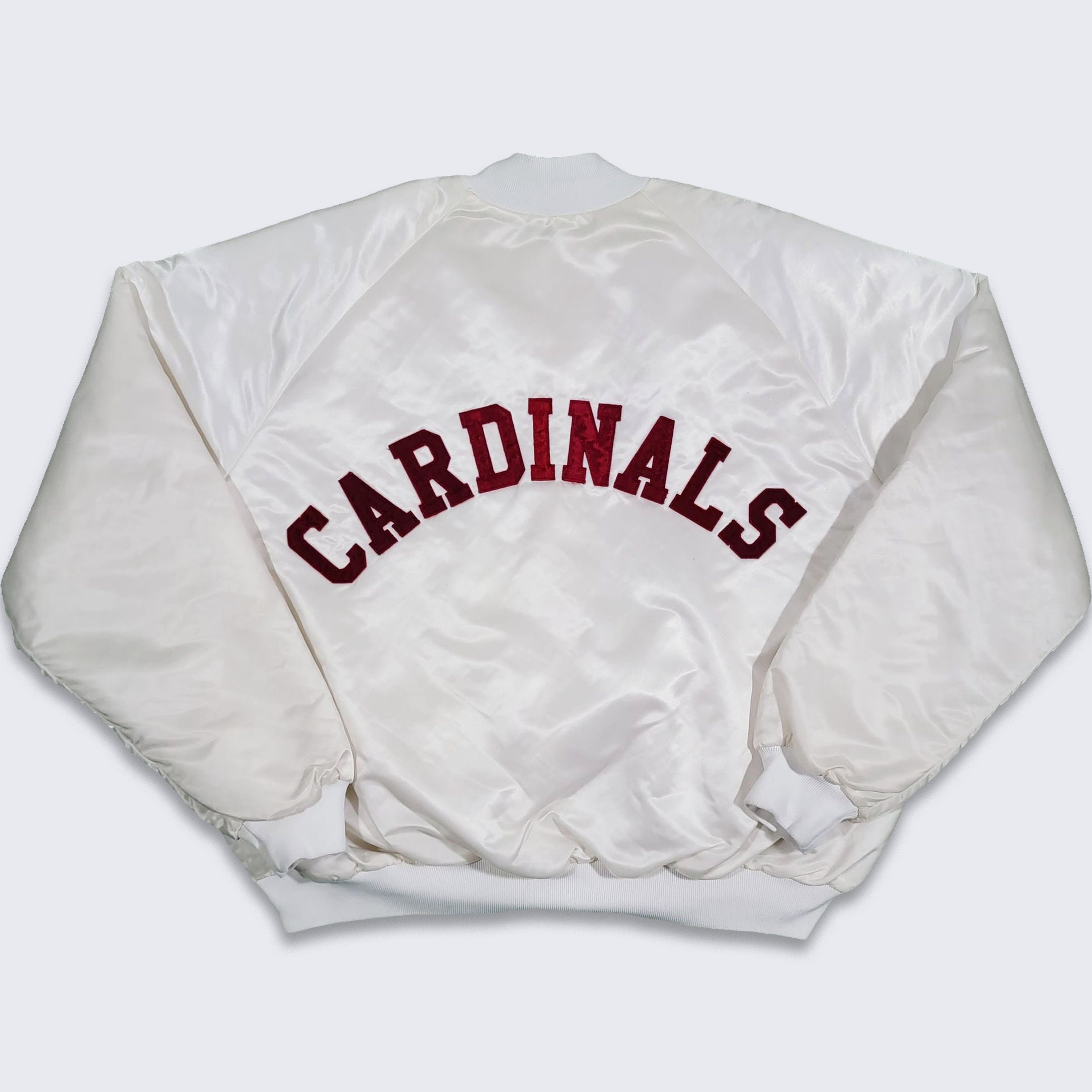 PLEASURES St. Louis Cardinals White Full-Snap Varsity Jacket