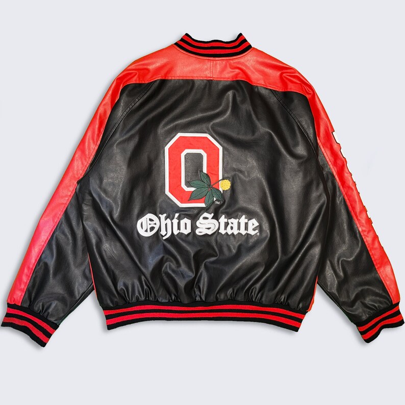 ohio state buckeyes leather jacket