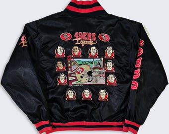 San Francisco 49ers Vintage 90s Legends Satin Bomber Jacket