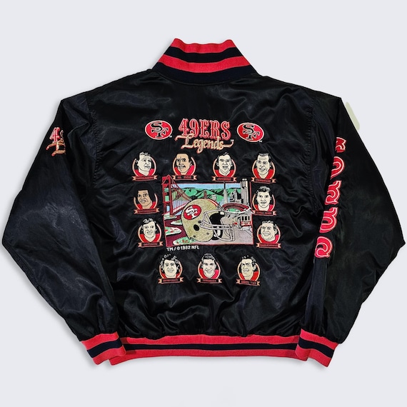 San Francisco 49ers Vintage 90s Legends Satin Bomber Jacket