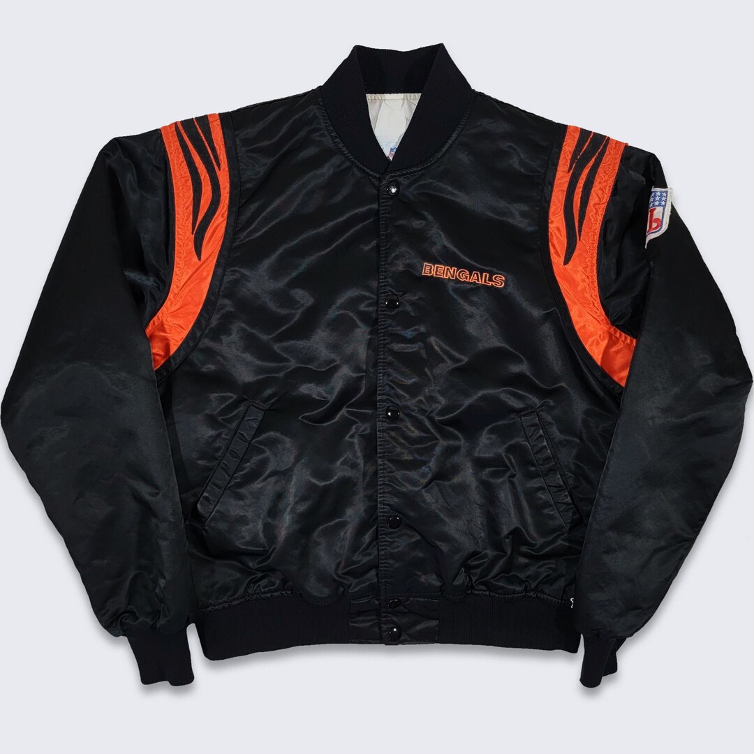 Cincinnati Bengals Vintage 80s Starter Satin Bomber Jacket Cincinnati Bengals Vintage 80s Starter Satin Bomber Jacket
