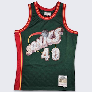 Seattle Super Sonics Shawn Kemp Mitchell & Ness Basketball Jersey - NBA 75th Anniversary Diamond Collection - Size Men&#39;s M - FREE SHIPPING