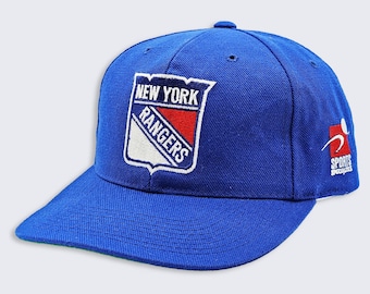 New York Rangers Vintage 90s Sports Specialties Snapback Hat - Plain Logo - Wool Blend - Made in Bangladesh - One Size - FREE SHIPPING