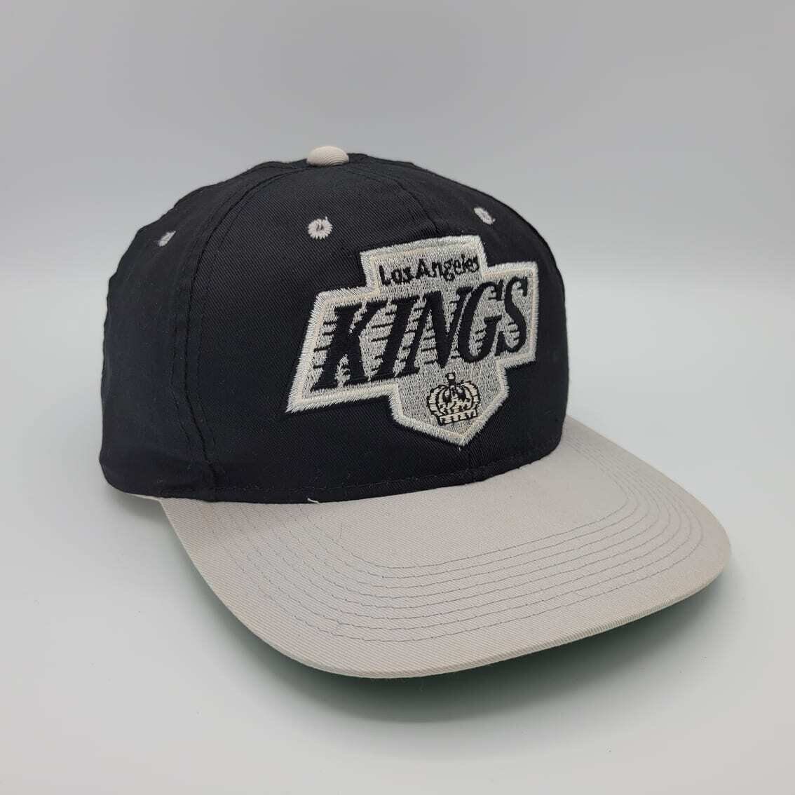 Vintage Los Angeles Kings CCM Hockey Snapback Trucker Hat Cap White/Black