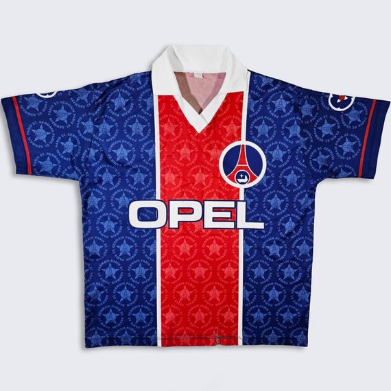 PSG Vintage 90s Patrice Loko Fan Soccer Jersey - Paris Saint Germain France - Number 11 - Men's Size : Extra Large ( XL ) - FREE Shipping
