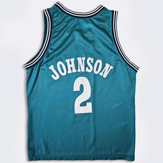 Charlotte Hornets Vintage 90s Larry Johnson Champion Basketball
