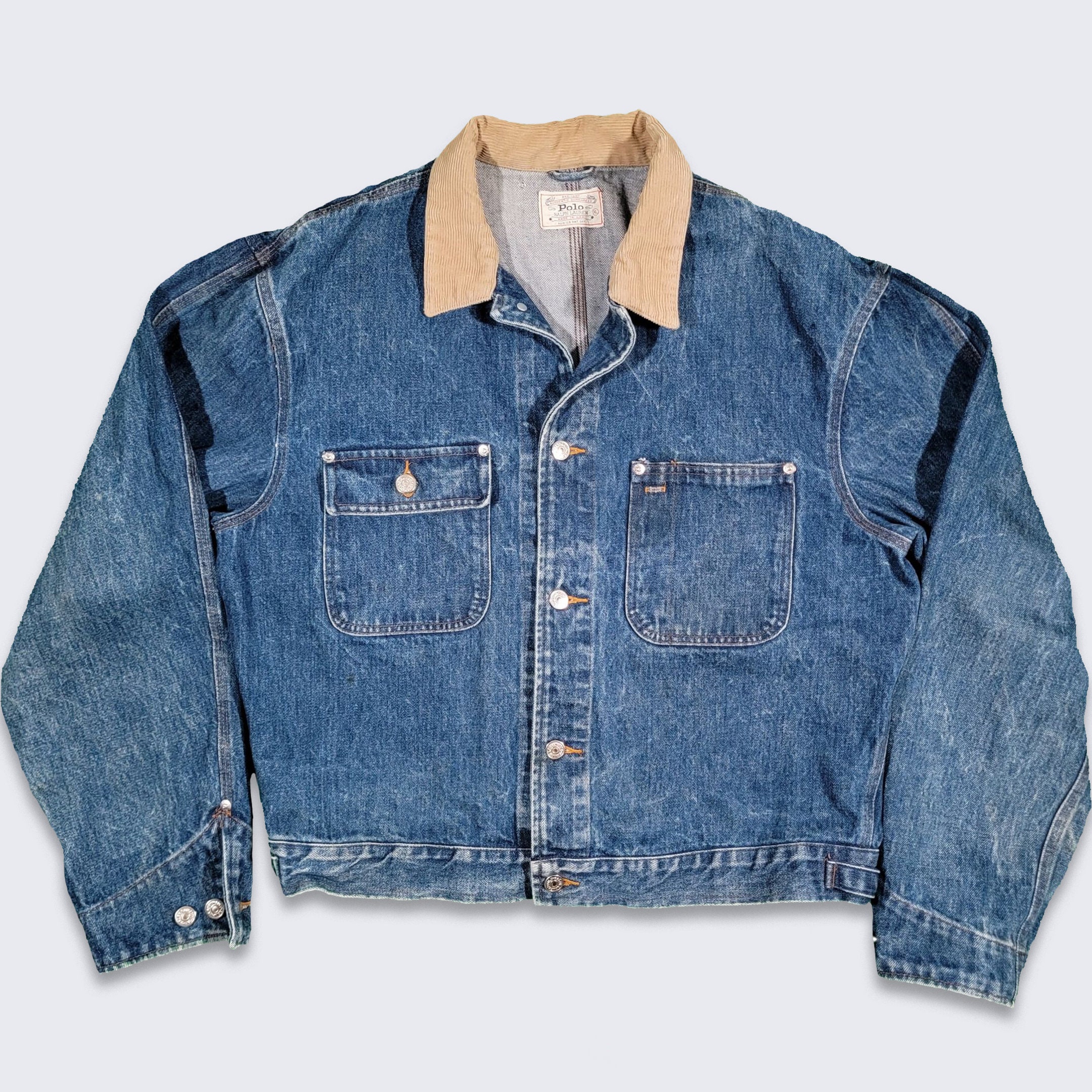 Polo Vintage Ralph Lauren Denim Jean Jacket Seen on Kanye - Etsy